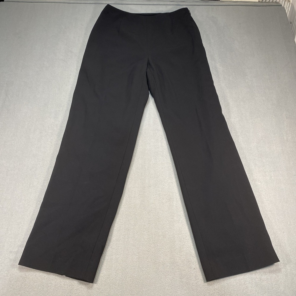 Ann Taylor Women's Dress Pants Size 6 Black Side Zip Lined Straight Leg